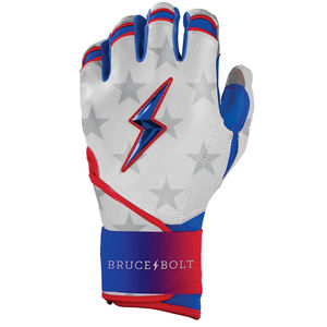 BRUCEBOLT Gants de frappeur de baseball 100% cuir Cabretta 0,09 mm personnalisables pour droitier avec fermeture auto-agrippante et grip antidérapant rembourré - Product Image 6