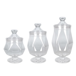 Acrylic Food <b>Storage</b> <b>Jars</b> With Lids Airtight Cylinder Design Classic <b>Kitchen</b> Container Set <b>For</b> Party Use - Product Image 6