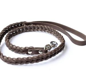 Laisse pour chien en cuir véritable de style classique – Marron foncé – Laisse robuste fabriquée à la main - Product Image 2