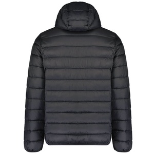 Veste matelassée à capuche pour homme OEM ODM, chaude, coupe-vent, décontractée, pour l'extérieur, rembourrage en polyester, couleur unie, coupe classique - Product Image 2