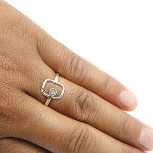 925 Sterling Silver <b>Ring</b> For Women <b>Open</b> Band Comes With mall Round Cut Pearl Minimalist Bohemian Jewelry Perfect Gift For Her - Product Image 4