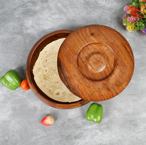 Casseroles en bois d'acacia 100% naturel, écologiques, avec couvercle en bois, compatibles lave-vaisselle, rondes, diamètre 20 cm, design classique - Product Image 6