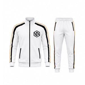 Ensemble de survêtement de sport de luxe pour homme |   Veste de sport tendance, pantalon de jogging |   Vêtements de sport légers en polyester 100% pour l'hiver - Product Image 1