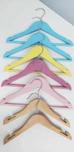 Khadim Handicrafts Custom Carved Durable Wooden Children's Clothes <b>Hangers</b> Multifunction Garment Hooks Wardrobe Closet Suit - Product Image 4