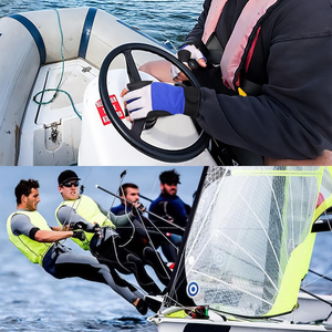 Gants de navigation personnalisés demi-doigts pour hommes et femmes, professionnels, légers, en polyester, protection UV, respirants - Product Image 5