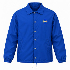 Veste de coach personnalisée pour homme, légère, résistante à l'eau, avec boutons pression, streetwear, coupe-vent avec logo imprimé et brodé - Product Image 3