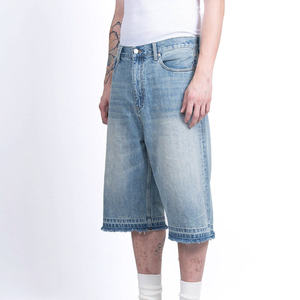 Multi-Pocket Micro Stretch Men's Workwear Cargo Casual Denim Shorts <b>Jeans</b> Fashion - Product Image 2