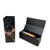 Boîte cadeau magnétique pliable de luxe Kexin pour gin, avec sac en papier assorti, pour l'emballage des distilleries