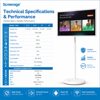 تلفزيون محمول تلفزيون ذكي tvs Androird/24/بوصة شاشة تعمل باللمس 4 جيجابايت رام شاشة لاسلكية كمبيوتر لوحي محمول متحرك