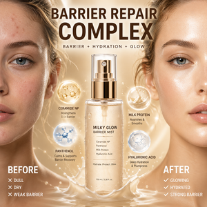 Korean Beauty Barrier <b>Mist</b> Lightweight Hydrating Glow Spray for Dry Rough and Sensitive Skin Care - Product Image 5