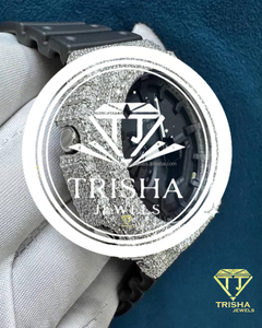 Premium Flooded VVS Moissanite Diamond Watch in 925 Sterling Silver Custom Iced Out Men <b>Wristwatch</b> - Product Image 2