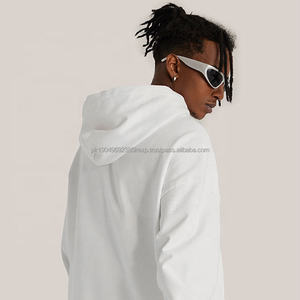 Hip Hop Hoodies Hommes Blanc Diverses Couleurs 100% Coton Hommes Cropped Hoodie Streetwear Surdimensionné Coton Heavyweight Hoodies - Product Image 5