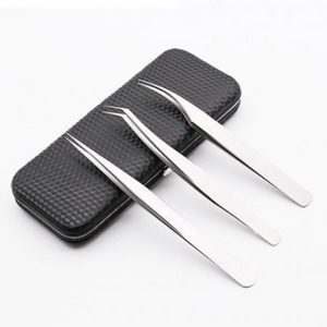 Kit de pinces professionnelles pour extensions de cils, outil d'application de cils en acier inoxydable de précision pour usage commercial, pour hommes et femmes - Product Image 1