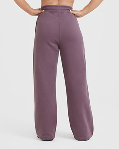 Wholesale Premium Quality Custom Winter Women's Straight Leg Joggers Terry Soft Fleece Cotton Eco-Friendly Breathable Quick Dry - Product Image 3
