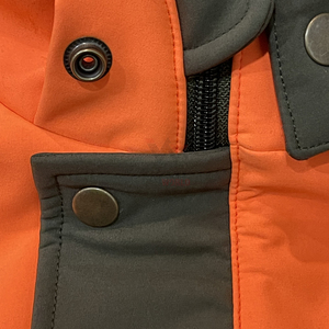 Chaleco con Capucha para Hombre, Impermeable, con Bloques de Color, Chaqueta de Trabajo para Otoño, Verde Naranja, para Actividades al Aire Libre - Product Image 5