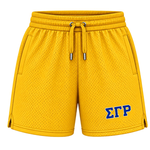 Shorts Deportivos de Malla Personalizados Sigma Gamma Rho para Mujer, Ropa Deportiva de la Hermandad Griega, Ligeros, Transpirables, para Gimnasio, Entrenamiento, Running y Uso Casual - Product Image 1