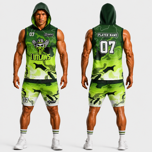 Camisetas de Fútbol Americano sin Mangas para Adultos, Sublimadas, 7x7, Ajustadas, Personalizadas con Nombres de Jugadores y Equipos, 100% Poliéster de Secado Rápido - Product Image 1