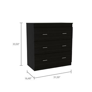 Set Camera da Letto Turner Due Pezzi Cartagena Armadio e Cassettiera Capri a Tre Cassetti in Nero Modello D0100XFZ8B2 - Product Image 4