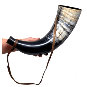 Corne à boire en corne de buffle, style animalier Viking, pour événements de mead et bière, artisanale, en provenance d'Inde, polie - Product Image 6