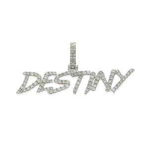 Collar con Colgante de Plata de Ley 925 con Diamante Moissanite VVS, Logotipo Inicial, Nombre Único, Número, Estilo Hip Hop, Letra con Incrustaciones de Diamantes, Bañado en Rodio - Product Image 5