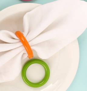 Anillo para Servilletas de Resina Ámbar, Elegante y Moderno, Juego de 6 Piezas para Mesa de Comedor, Accesorio Único para Decoración del Hogar, Recién Llegado - Product Image 5