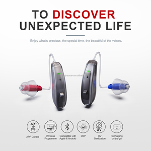 JINGHAO OTC App Control Recargable Bluetooth Digital Inalámbrico BTE RIC Audífonos Recargable para Sordera - Product Image 3