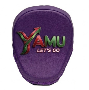 เป้าซ้อมมวยหนังไมโครไฟเบอร์สีม่วงยี่ห้อ YAMU  แผ่นรองรับแรงกระแทก  ที่จับมือ  ทนทาน คุณภาพสูง สำหรับฝึกซ้อม MMA - Product Image 2