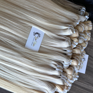 Sun Hair Company Lujo Doble Dibujado Recto Blanco Rubio Trama Paquetes de cabello Extensiones de cabello humano vietnamita crudo Perruques - Product Image 4