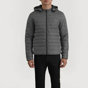 Chaqueta Acolchada de Manga Larga para Hombre con Sensación Cálida de Invierno, Chaqueta Acolchada de Invierno para Hombre con Cierre de Cremallera Fácil - Product Image 1