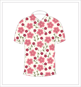 Polo de Hombre con Estampado Floral Rosa, Camiseta Casual de Manga Corta para Verano, Moda para Golf y Playa, Transpirable y Ligera - Product Image 1