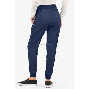 Modèle OEM pour les médecins meilleur style extensible 100% polyester spandex gommage ensemble d'uniforme d'allaitement avec haut et pantalon ensemble d'hôpital - Product Image 3