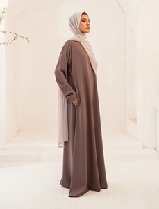 Tenue de prière maxi pour femmes, style Nida Royal, entièrement couvrante, pour usage quotidien, avec hijab et niqab saoudiens, ouverture frontale, antistatique, faite à la main, pour le Ramadan - Product Image 3