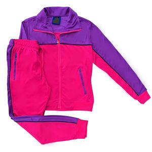 Ensemble de survêtement unisexe décontracté d'automne de haute qualité, coupe-vent et léger, avec impression de logo personnalisé, en polyester, sweat-shirt à fermeture éclair - Product Image 3