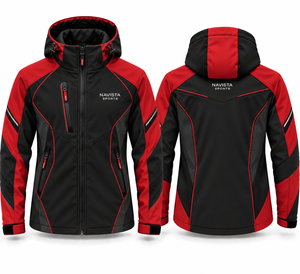 Custom NAVISTA SPORTS New Design Hot Sale Wholesale Hooded <b>Winter</b> Unisex Softshell <b>Jacket</b> <b>Waterproof</b> in Multi Colors - Product Image 2