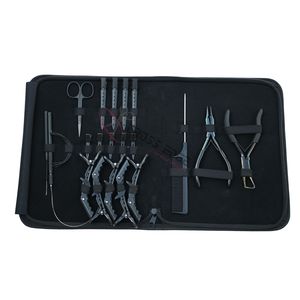 Kit de Instalación de Extensiones de Cabello: Alicates de Microperlas, Herramienta para Quitar Perlas, Peine de Cola de Rata, Pinzas de Seccionamiento, Enhebrador de Gancho, Herramienta de Bucle - Product Image 1