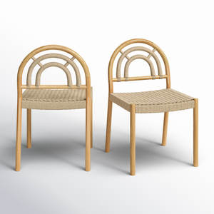 18.6'' H Oak Solid Wood <b>Dining</b> <b>Chair</b> <b>Set</b> <b>of</b> <b>2</b> Comfortable and Stylish Side <b>Chairs</b> for Your <b>Dining</b> Table - Product Image 3