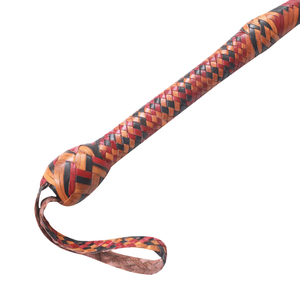 Fouet de combat Sairex personnalisé robuste de 06 à 16 pieds, 16 tresses en cuir noir, avec support de ventre, fouet pour cheval WP-1101 - Product Image 3