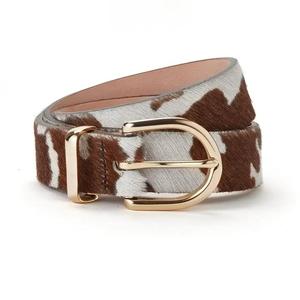 Cinturón de Cuero con Estampado Animal de Piel de Vaca Kivotech, con Hebilla de Pin, Estilo Casual, Diseño Duradero - Product Image 5