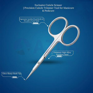 Professional Stainless Steel <b>Cuticle</b> Scissors Fine Tip Precision Nail <b>Cuticle</b> <b>Trimmer</b> for Manicure Pedicure Grooming - Product Image 3