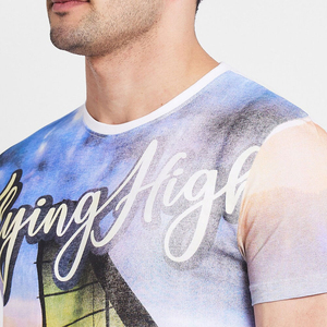 T-shirt décontracté à manches courtes et col rond pour homme, coupe classique, imprimé numérique, 100 % polyester tricoté, respirant, anti-boulochage, séchage rapide - Product Image 6