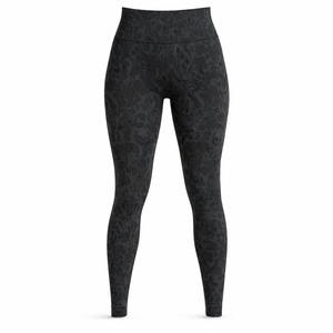 Leggings de yoga noirs unis à taille élastique, taille haute, grandes tailles, sans couture, pour la gym et le fitness, vente en gros, fabricant OEM ODM personnalisé - Product Image 1