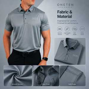 เสื้อโปโลผู้ชายทรงปกติ ผ้าถักเนื้อนุ่ม ระบายอากาศได้ดี น้ำหนัก 180 กรัม ผสมสแปนเด็กซ์ แขนสั้น คอปักลาย ดีไซน์สบายๆ เหมาะสำหรับใส่เล่นกอล์ฟ - Product Image 4