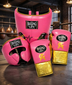 Ensemble de protection professionnel en cuir haut de gamme pour adultes, personnalisable, pour entraînement, sans boxe il n'y a pas de vie, avec protège-tête et protège-glandes, vente chaude - Product Image 6