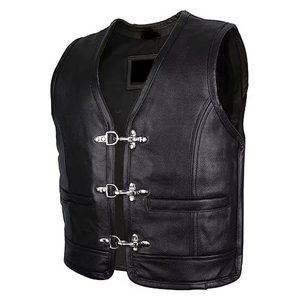 Chaleco de Motocicleta al por Mayor, Personalizado, de Cuero Vacuno Genuino de Grado A, Transpirable, para Motociclistas - Product Image 3