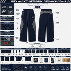 OEM Manufacturer 420 GSM Cotton Blend Fleece Men's <b>Drop</b> <b>Crotch</b> Baggy Sweatpants Custom Embroidery Baggy <b>Joggers</b> For Men - Product Image 5