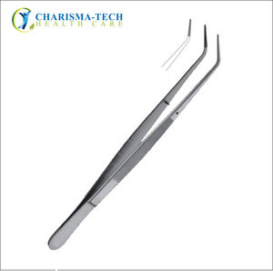 CHARISMA-TECH Pince à panser angulaire en acier inoxydable, instrument chirurgical à usage clinique, utilisation manuelle, certifiée CE CHC-1024 - Product Image 1