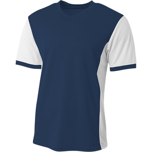 เสื้อฟุตบอลคอวีสีเทาขาวแบบยูนิเซ็กซ์ แขนสั้น ระบายอากาศได้ดี ผลิตจากโพลีเอสเตอร์ ซับเหงื่อ ชุดกีฬาแบบสั่งทำได้ สำหรับผู้ใหญ่ ทรงปกติ - Product Image 3