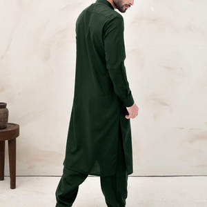 Nouvelle Tendance Mode 2026 – Ensemble Shalwar Kameez Respirant – Vente en Gros Usine – Shalwar Kameez et Bandhgala Décontractés pour Hommes Musulmans Pakistanais - Product Image 5