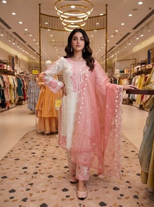 Best Quality Women Designer <b>Kurti</b> Pant Dupatta Set Traditional Ethnic Wear Party Quick Dry Export Quality Boutique Collection - Product Image 6