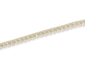 Tissu de dentelle de créateur pour mariée, broderie florale guipure avec sequins et perles pour robe de mariée et décoration de vêtements de mode - Product Image 5
